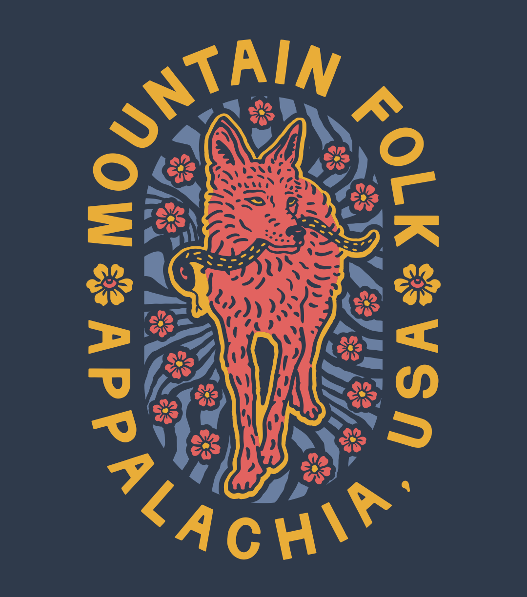 Mountain FOLK Blue Coyote T-Shirt