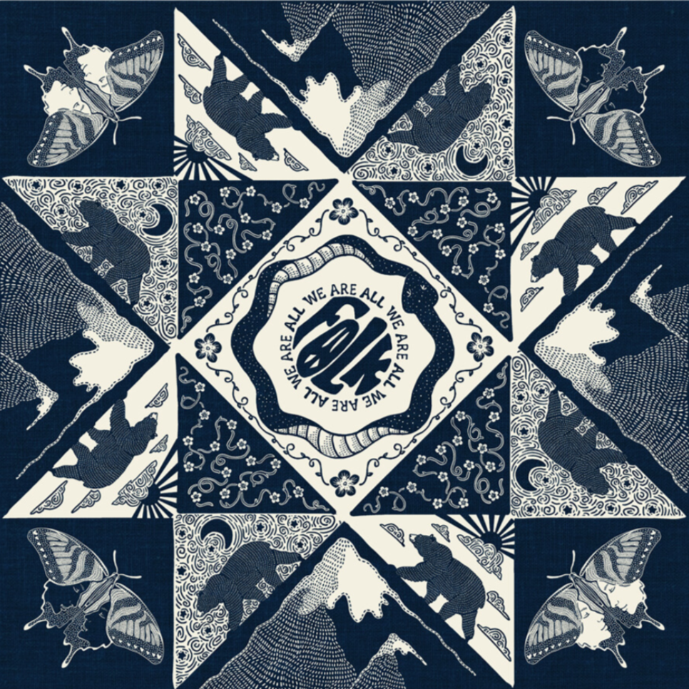 We Are All FOLK Navy XL Bandana