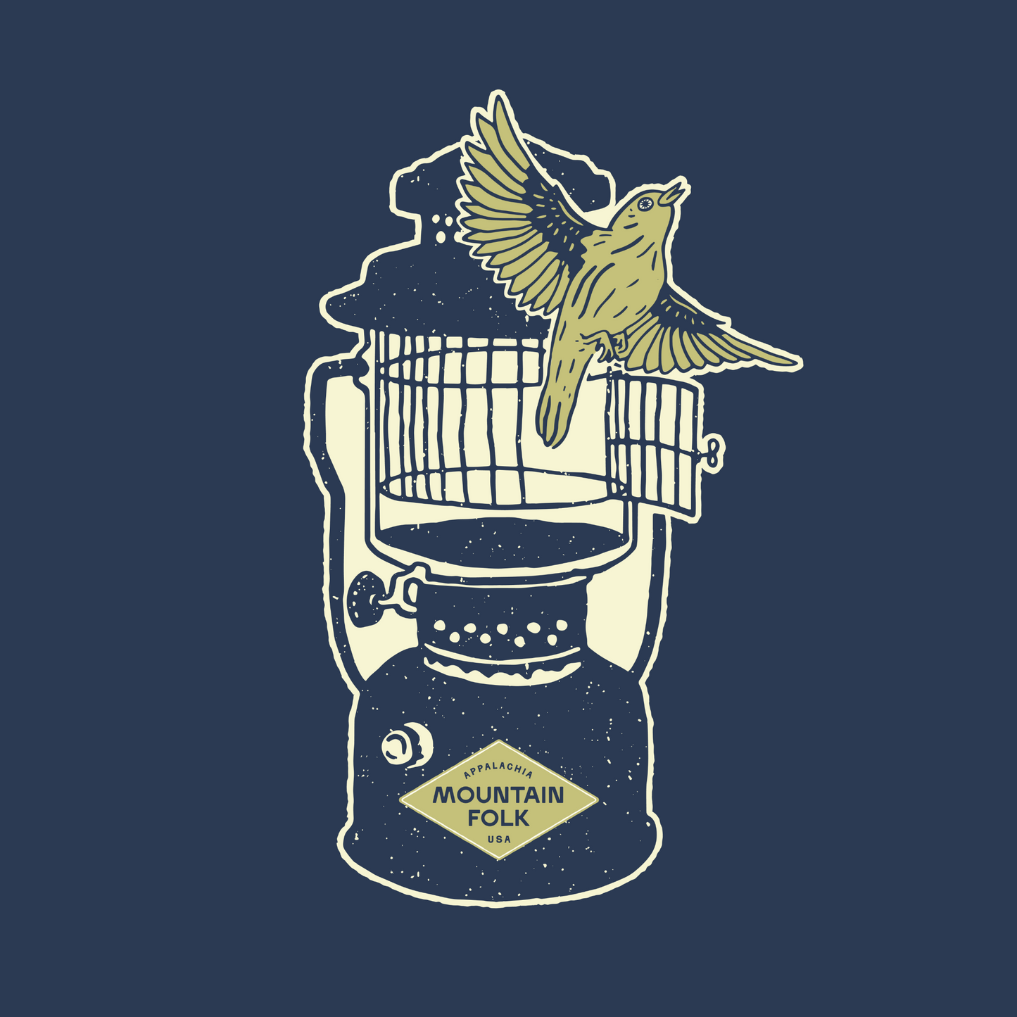 Mountain FOLK Canary Navy T-Shirt