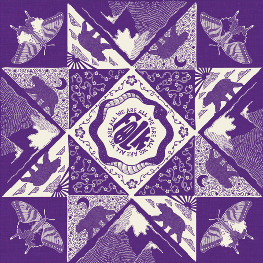 We Are ALL FOLK Purple XL Bandana