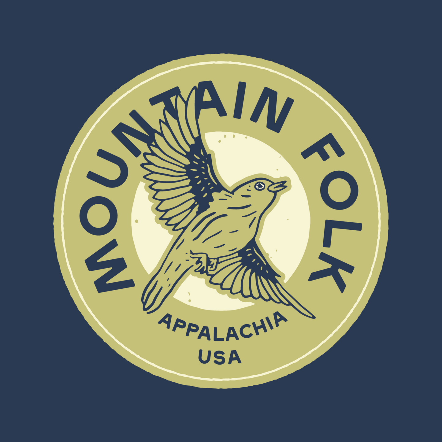 Mountain FOLK Canary Navy T-Shirt