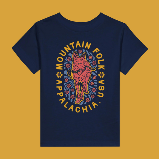 Toddler Mountain FOLK Navy Coyote T-Shirt