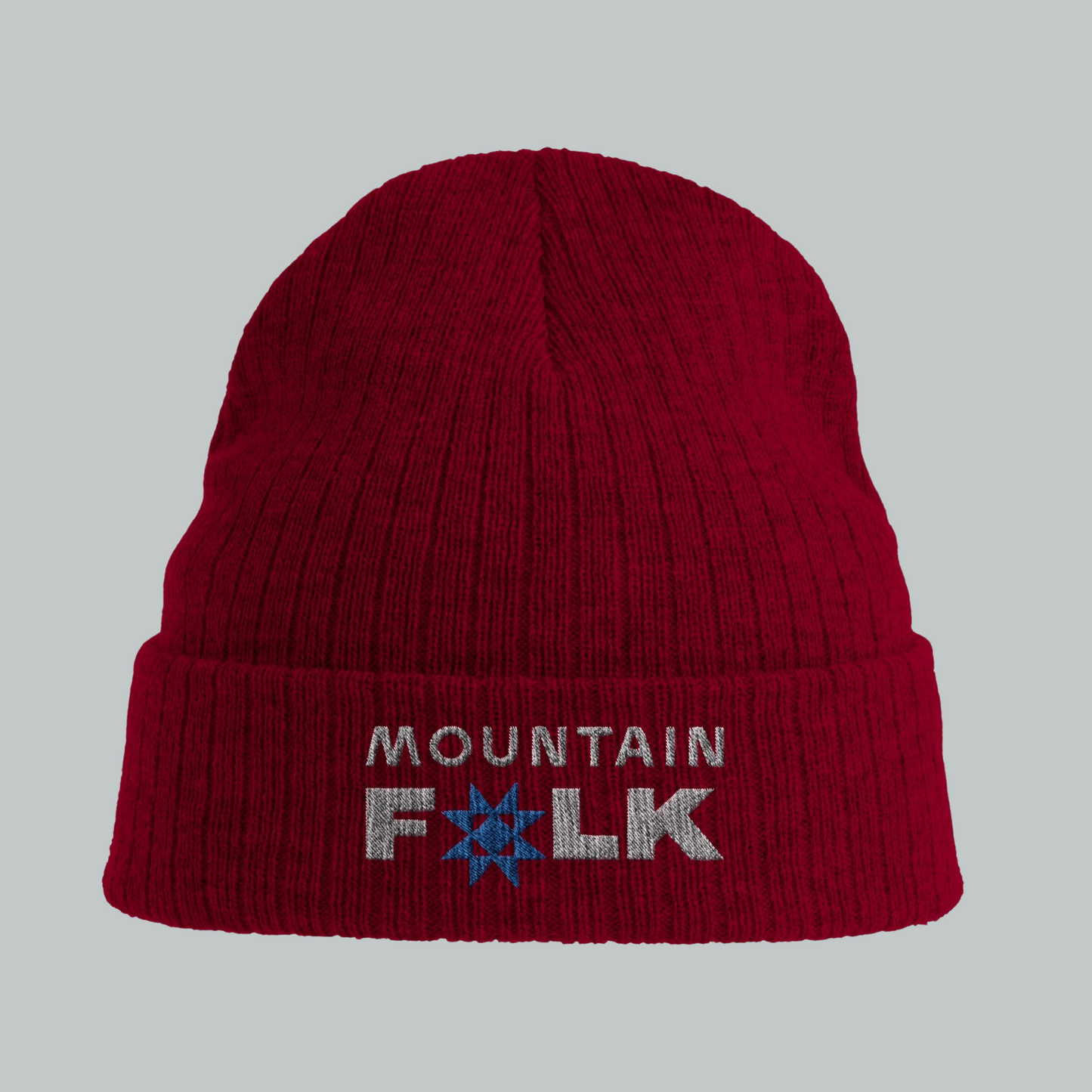 Burgundy Mountain FOLK Beanie