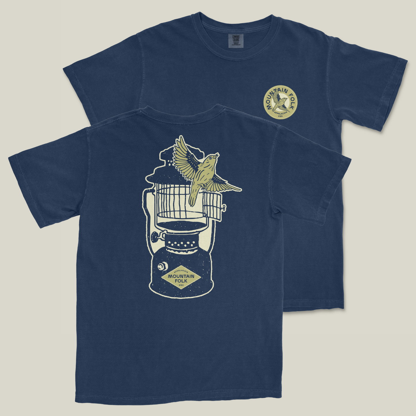 Mountain FOLK Canary Navy T-Shirt