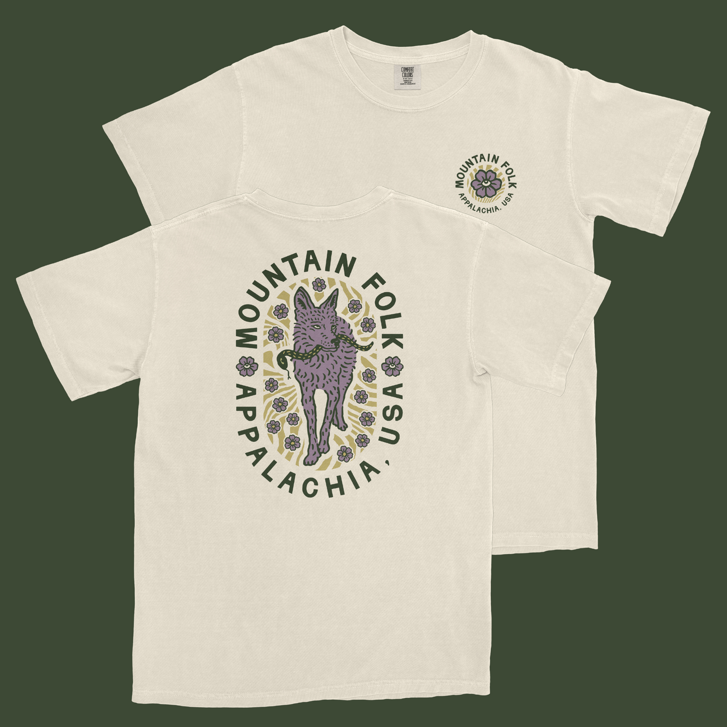 Mountain FOLK Ivory Coyote T-Shirt