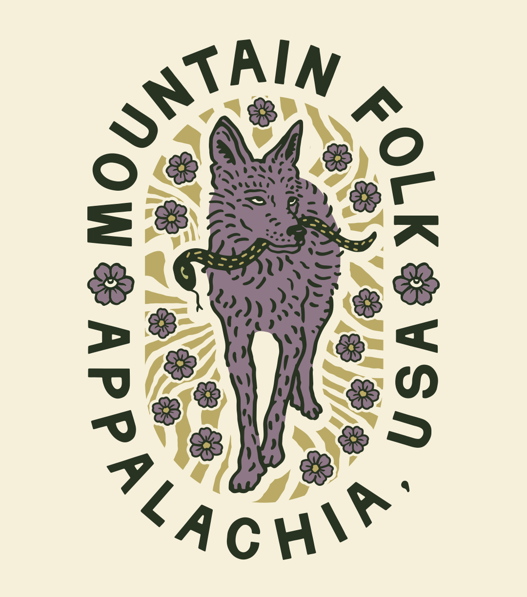 Mountain FOLK Ivory Coyote T-Shirt