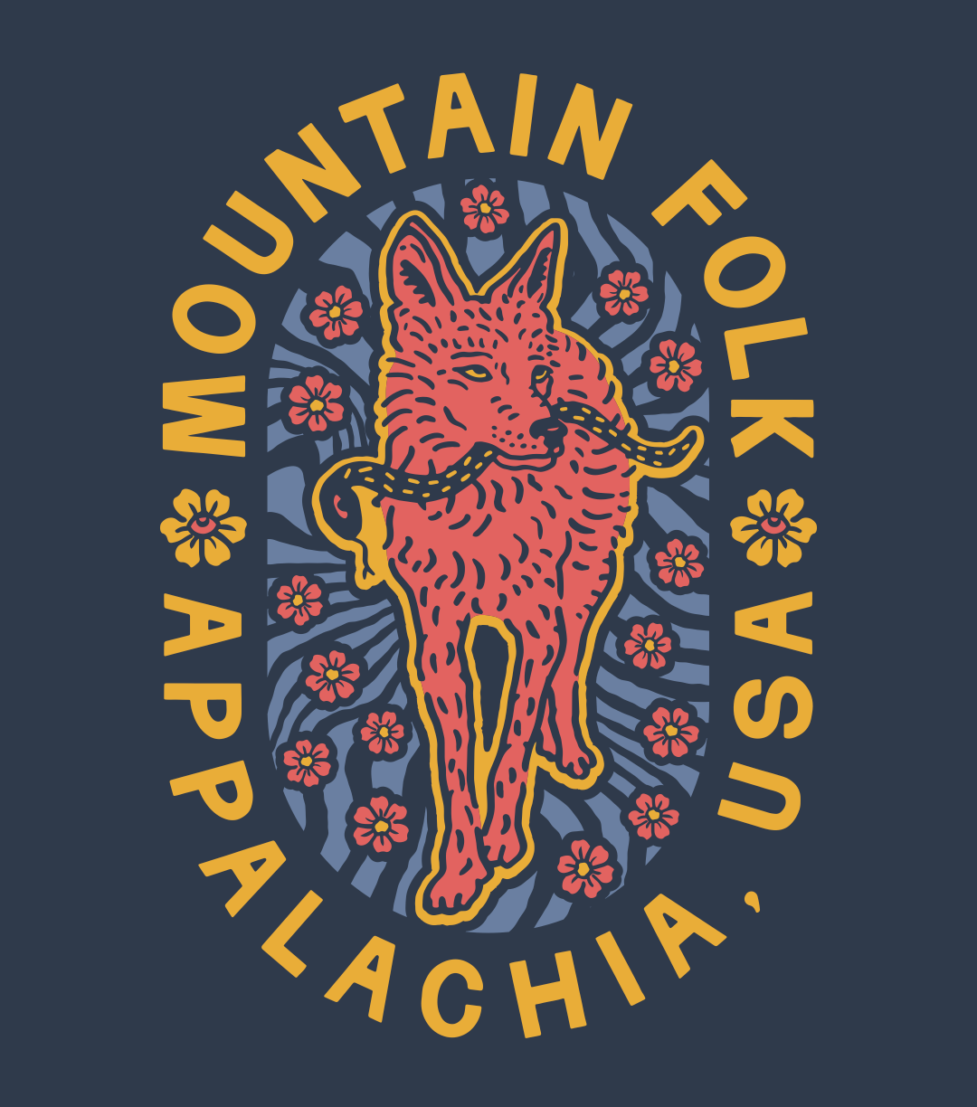 Toddler Mountain FOLK Navy Coyote T-Shirt