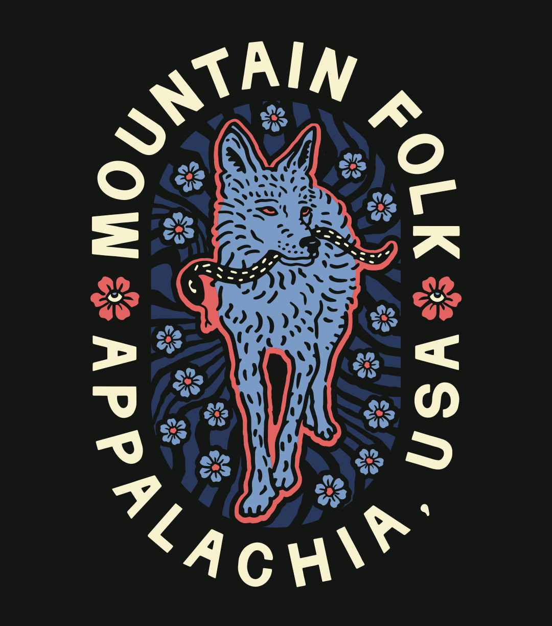 Mountain FOLK Black Coyote T-Shirt