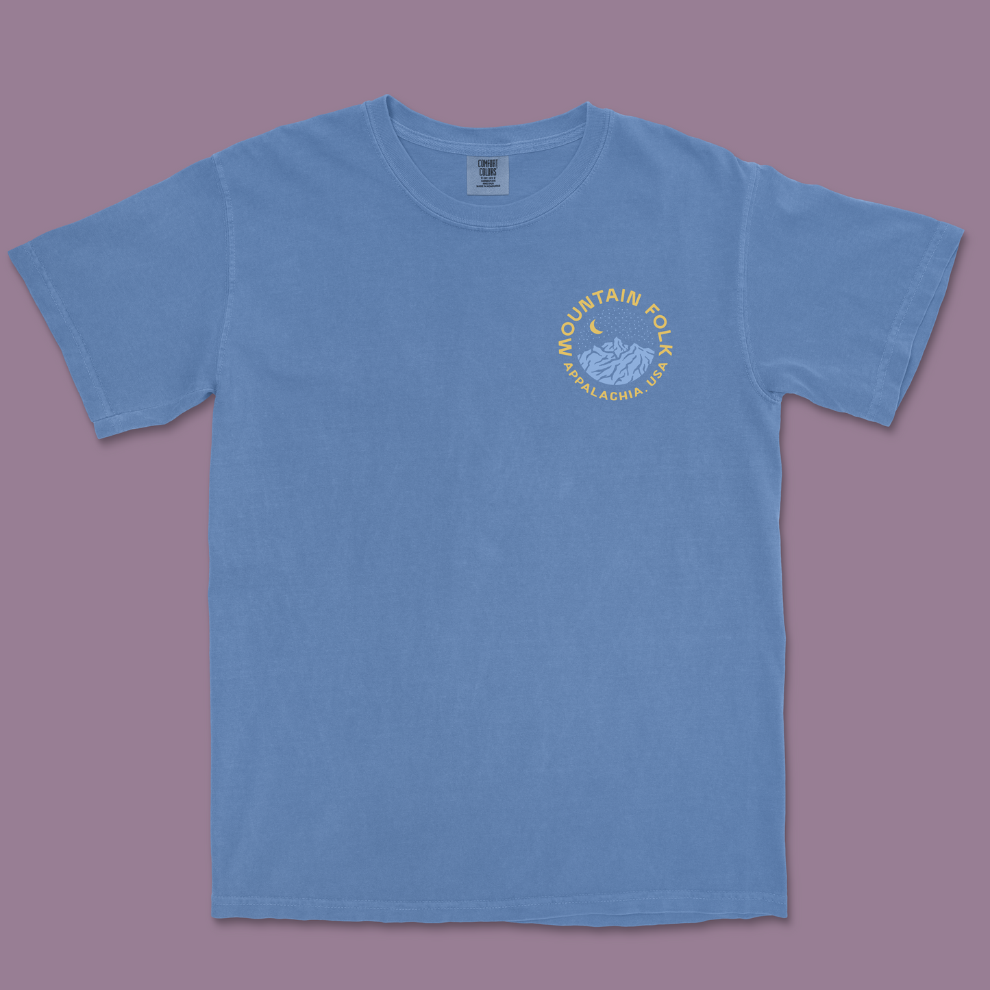 Mountain FOLK Blue Starry Night T-Shirt