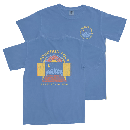 Mountain FOLK Blue Starry Night T-Shirt