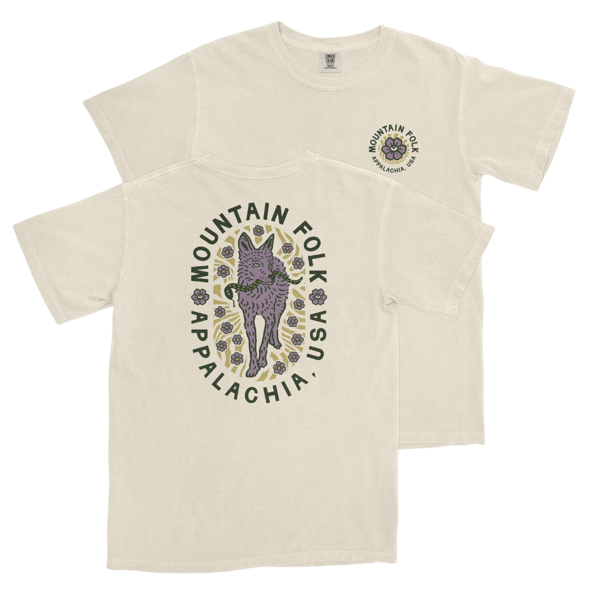 Mountain FOLK Ivory Coyote T-Shirt