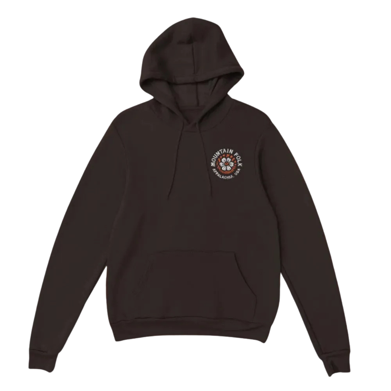 Mountain FOLK Flowers Embroidered Pullover Hoodie